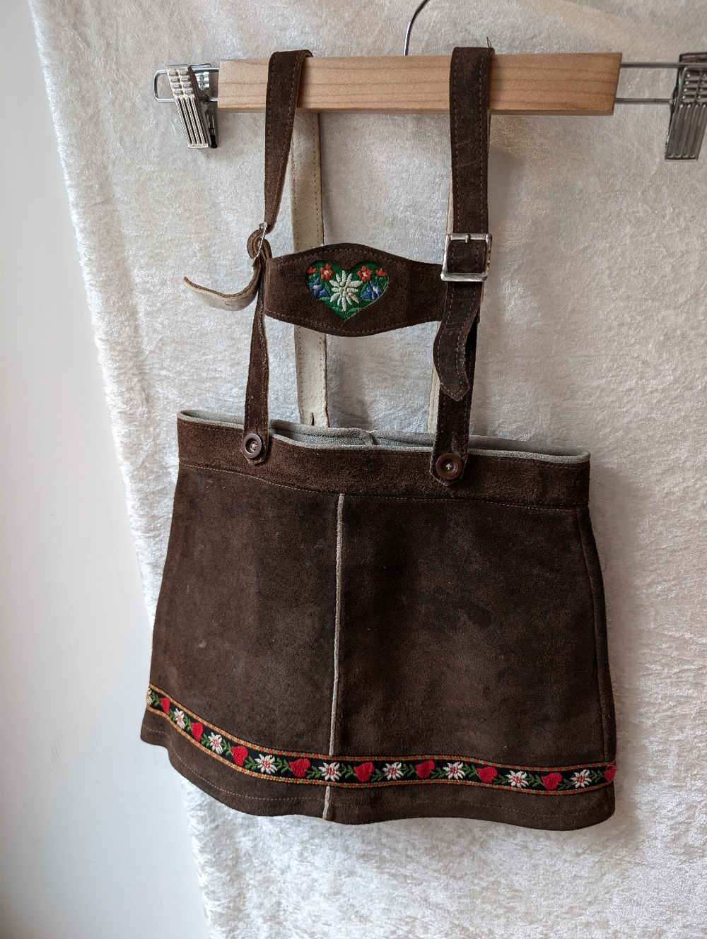 Vintage Girls Lederhosen 3T Genuine Leather